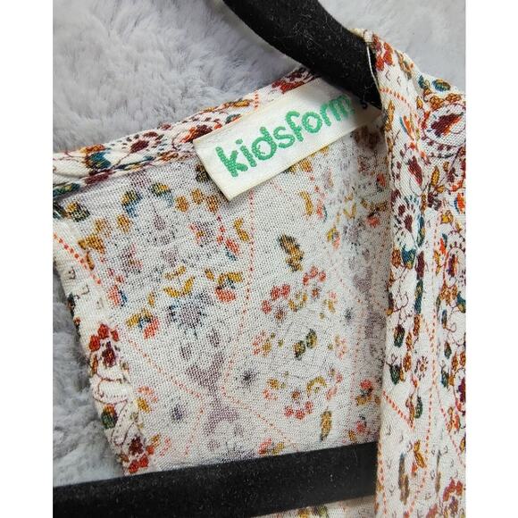 Kidsform Womens Dress Size Medium Boho Hippie Mini Gypsy Beach Cover Deep V Neck - Picture 7 of 11